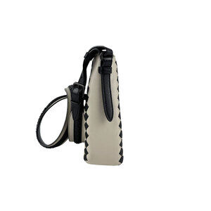 Bottega Veneta black white leather shoulder bag